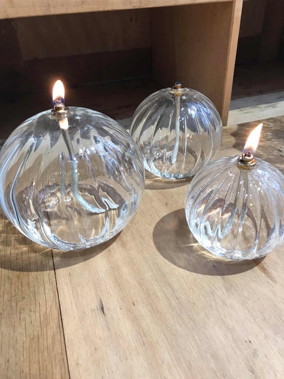 Striated Sphere Oil Lamp S Ø9cm-2