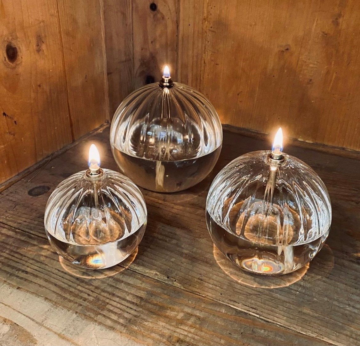Striated Sphere Oil Lamp S Ø9cm-3