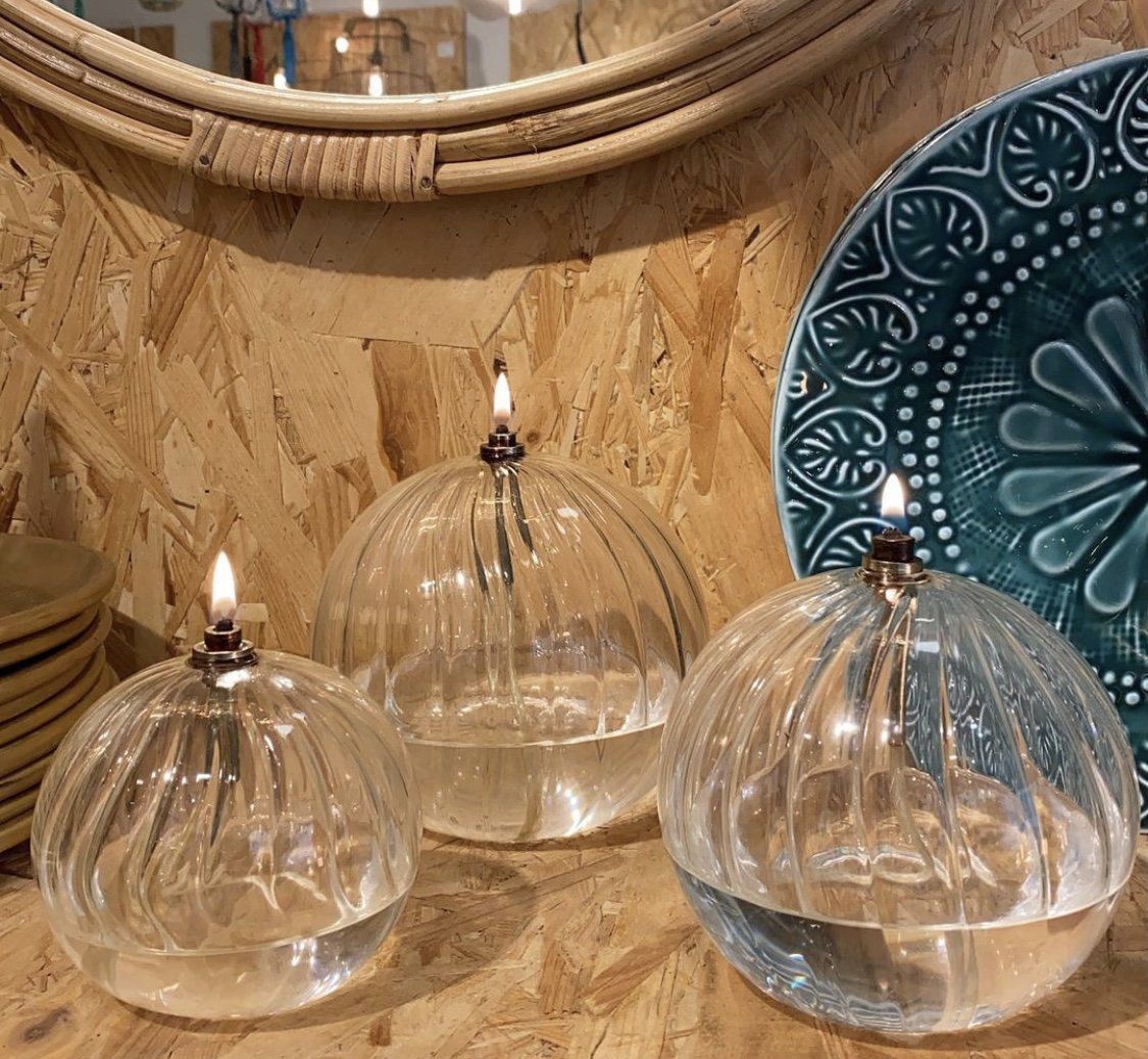 Striated Sphere Oil Lamp S Ø9cm-4