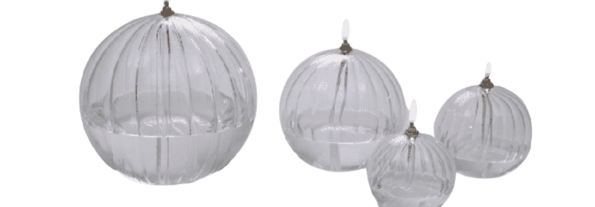 Striated Sphere Oil Lamp S Ø9cm