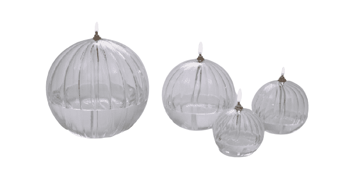 Striated Sphere Oil Lamp S Ø9cm-1