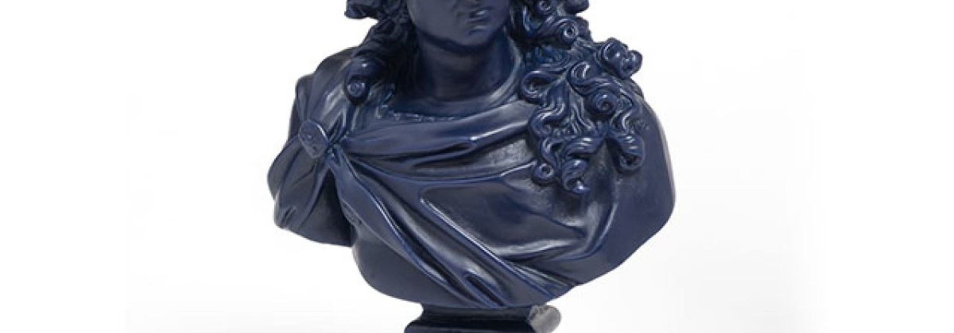 Candle Louis XIV Bust Marine Blue