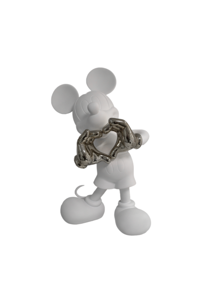 Sculpture Mickey With Love White & Silver by Kelly Hopen 60cm