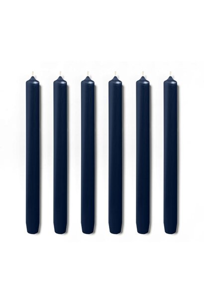 Set of 6 Royal Candles Navy Blue