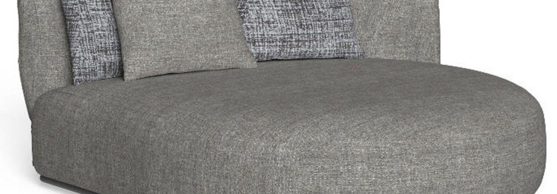 Sofa Scacco Drope SX Graphite & Dark Grey