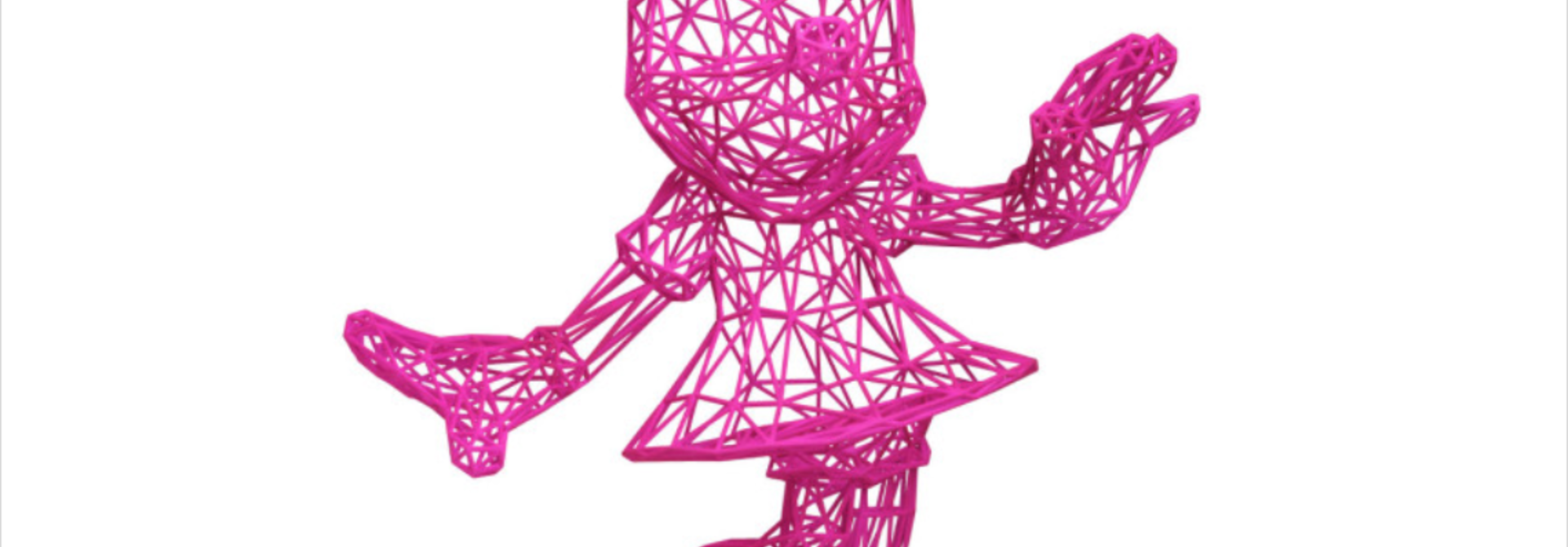 Minnie Wire By Miguel Chevalier Pink 50cm