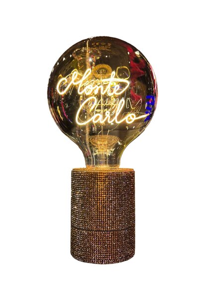 Ampoule "Monte-Carlo" Jaune Socle sans Fil