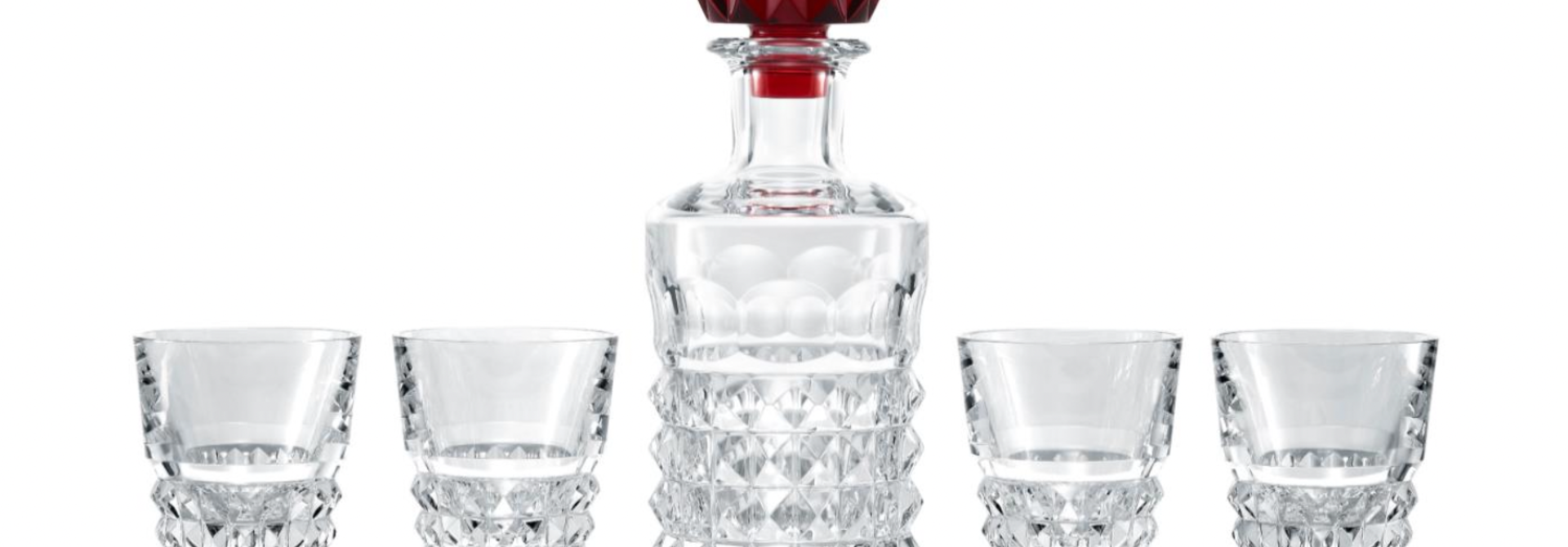 Giftset Red Bar Louxor Decanter & 4 Glasses
