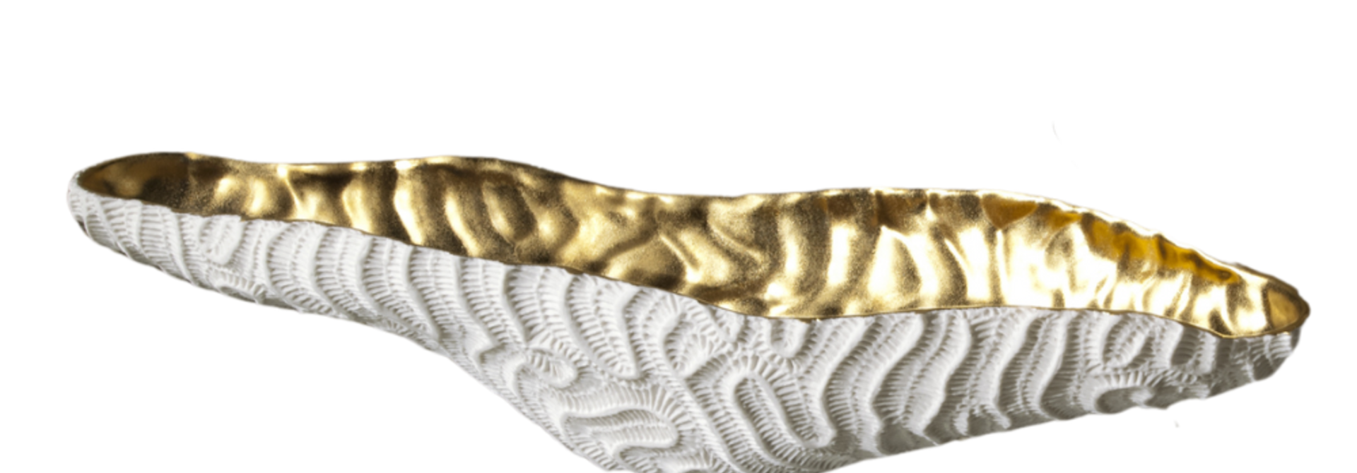 Centerpiece Bowl Coral Reef Fossilia Gold