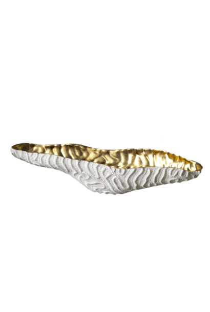 Centerpiece Bowl Coral Reef Fossilia Gold