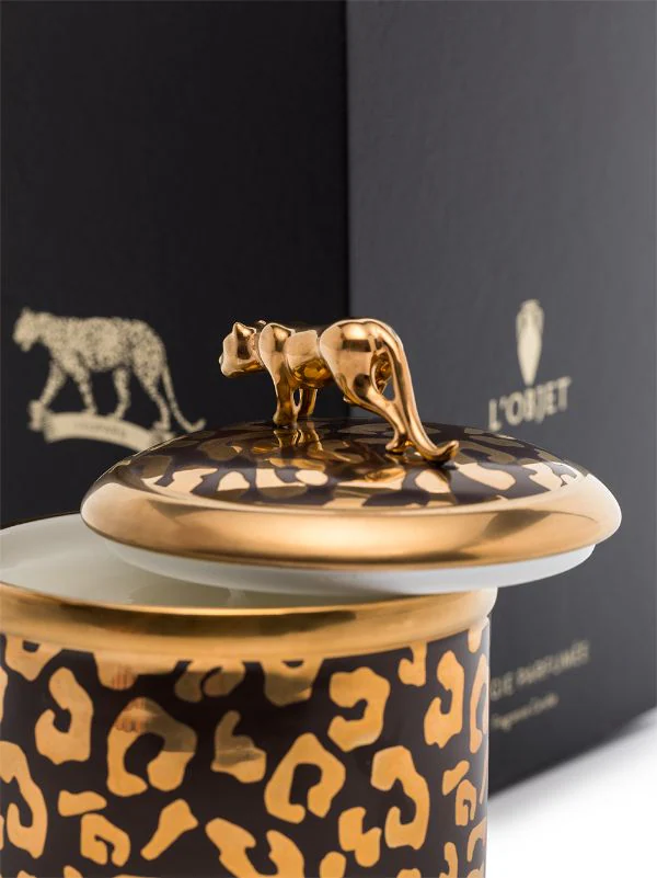 L#39;Objet leopard print candle - Brown