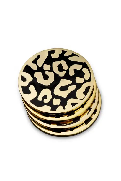Set of 4 Coasters Leopard