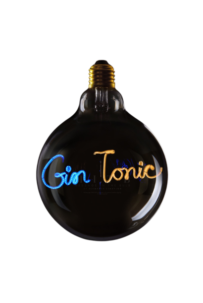 "Gin Tonic" Blue and Amber Hanging Light Bulb