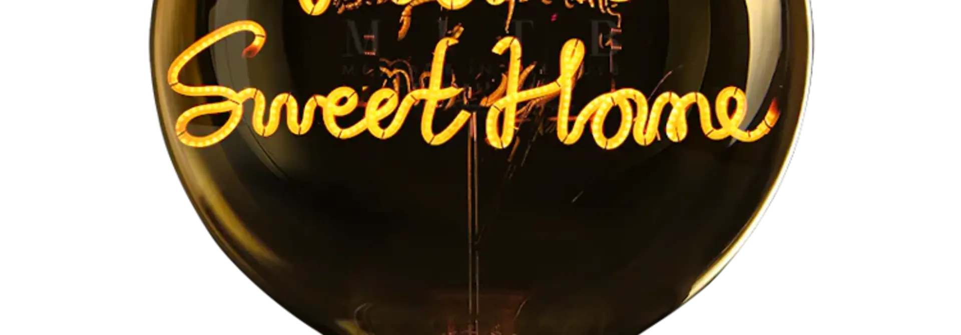 Ampoule Tube "Home Sweet Home" Socle Filaire