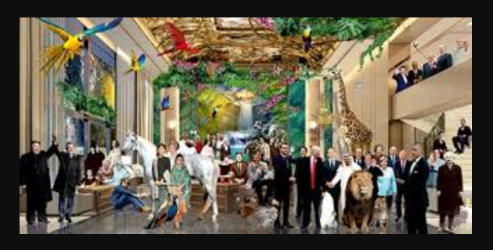 Painting "We Are The World" Color 200x100cm-2