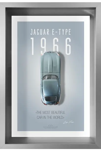 Cadre Jaguar Type E - 1966 40 × 60 cm