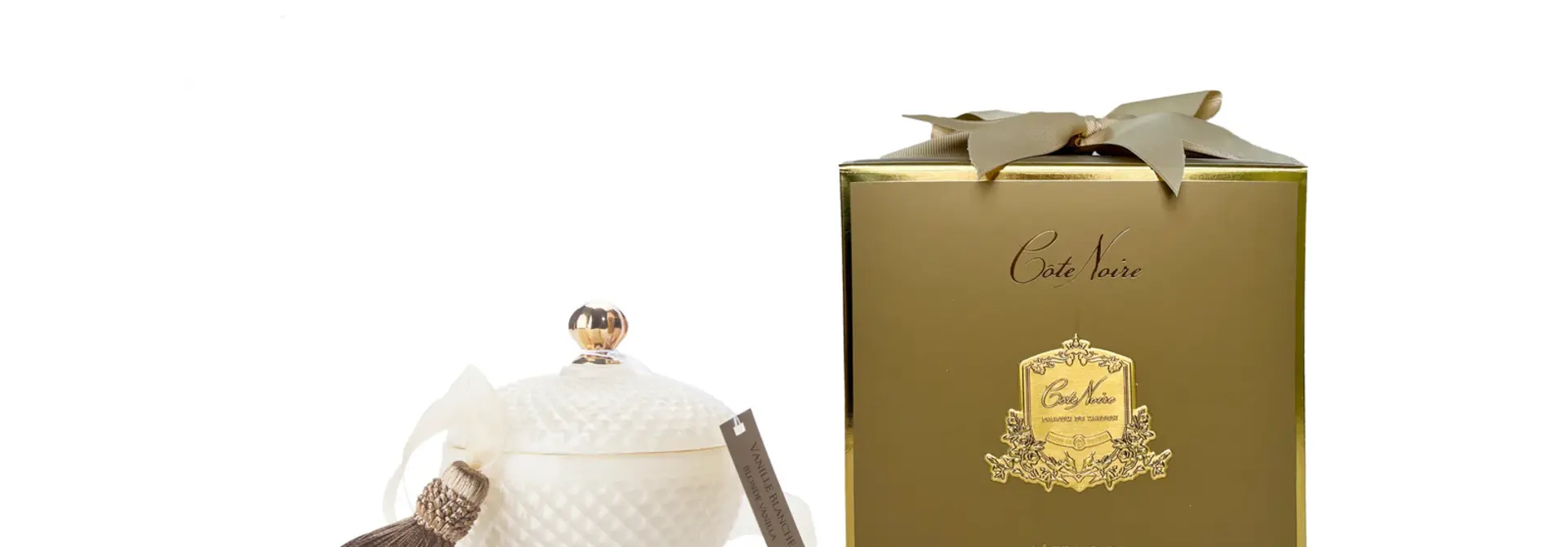 Bougie Art Deco Ronde Blonde Vanilla