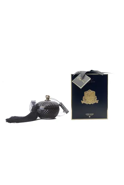 Bougie Art Deco Ronde Black - Reine De La Nuit