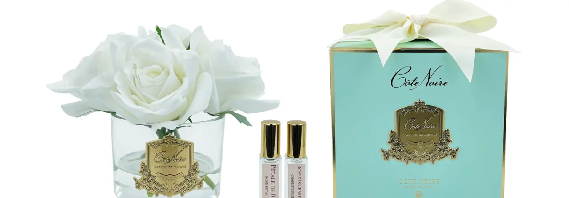 Bouquet 5 Roses Ivory Blanc