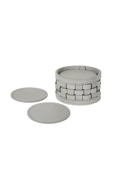 Set 10 Dessous de Verre Barcellona Outdoor Cuir Gris