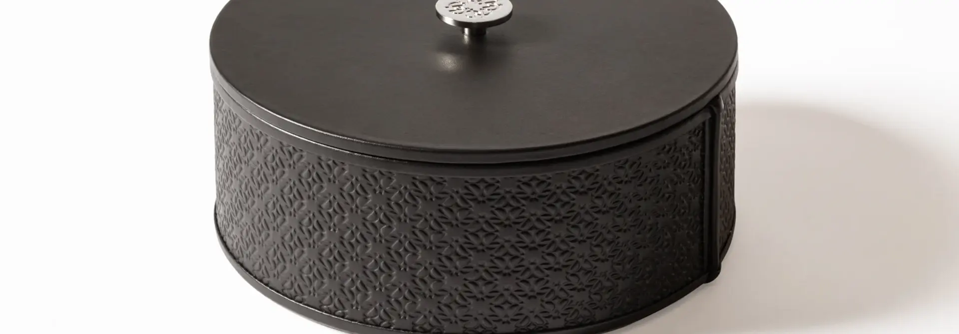 Elie Saab Premium - Boite Monogram Calfskin Ebony Large Ø20,5cm