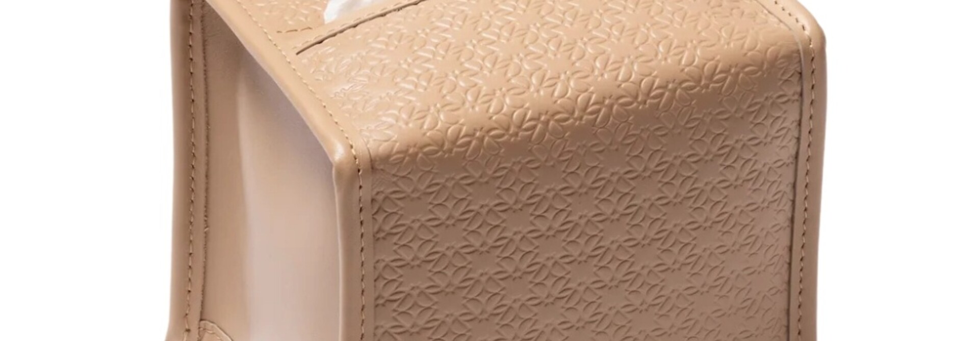 x Elie Saab Square Leather Tissue Holder Mouton