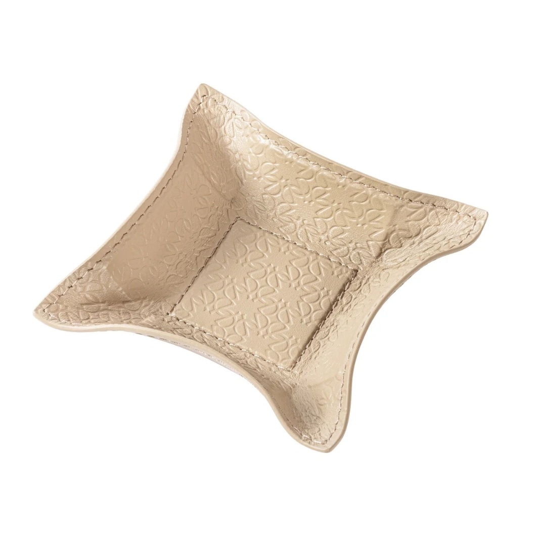 x Elie Saab Monogram Leather Valet Tray Mouton 10x10cm-1