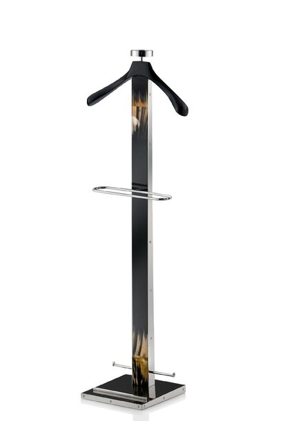 Valet Levanzo en Corne et Bois Laqué Noir