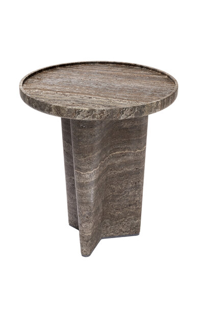 x Glenn Sestig Table d'Appoint Tanell Travertine Ø48x52,5cm
