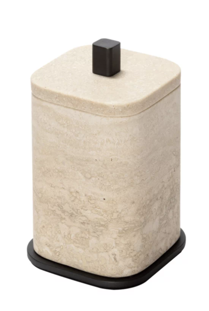 Polo Large Box Travertine & Bronze 8x8cm