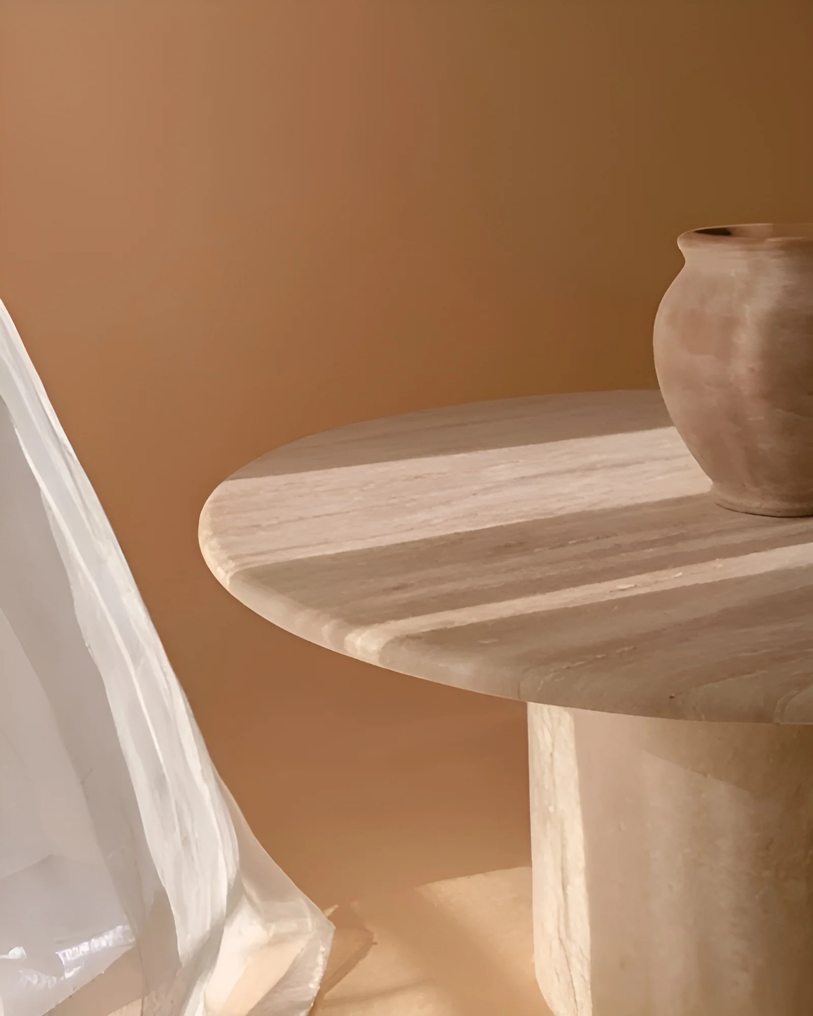 Table Basse Ronde Roma en Travertin Ø60x33cm-7