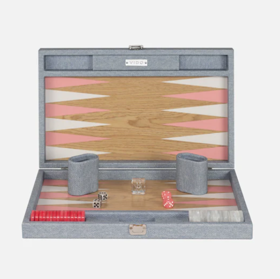 Backgammon Bois - Denim Pink - Medium-1