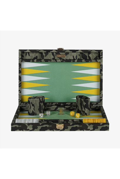 Backgammon Camouflage en Cuir Vegan Medium
