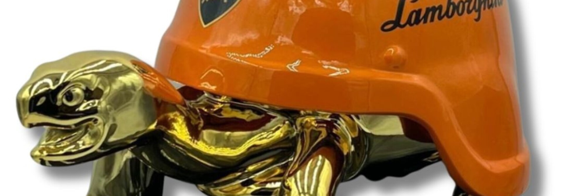 Tortue en résine Lambo Gold 40cm