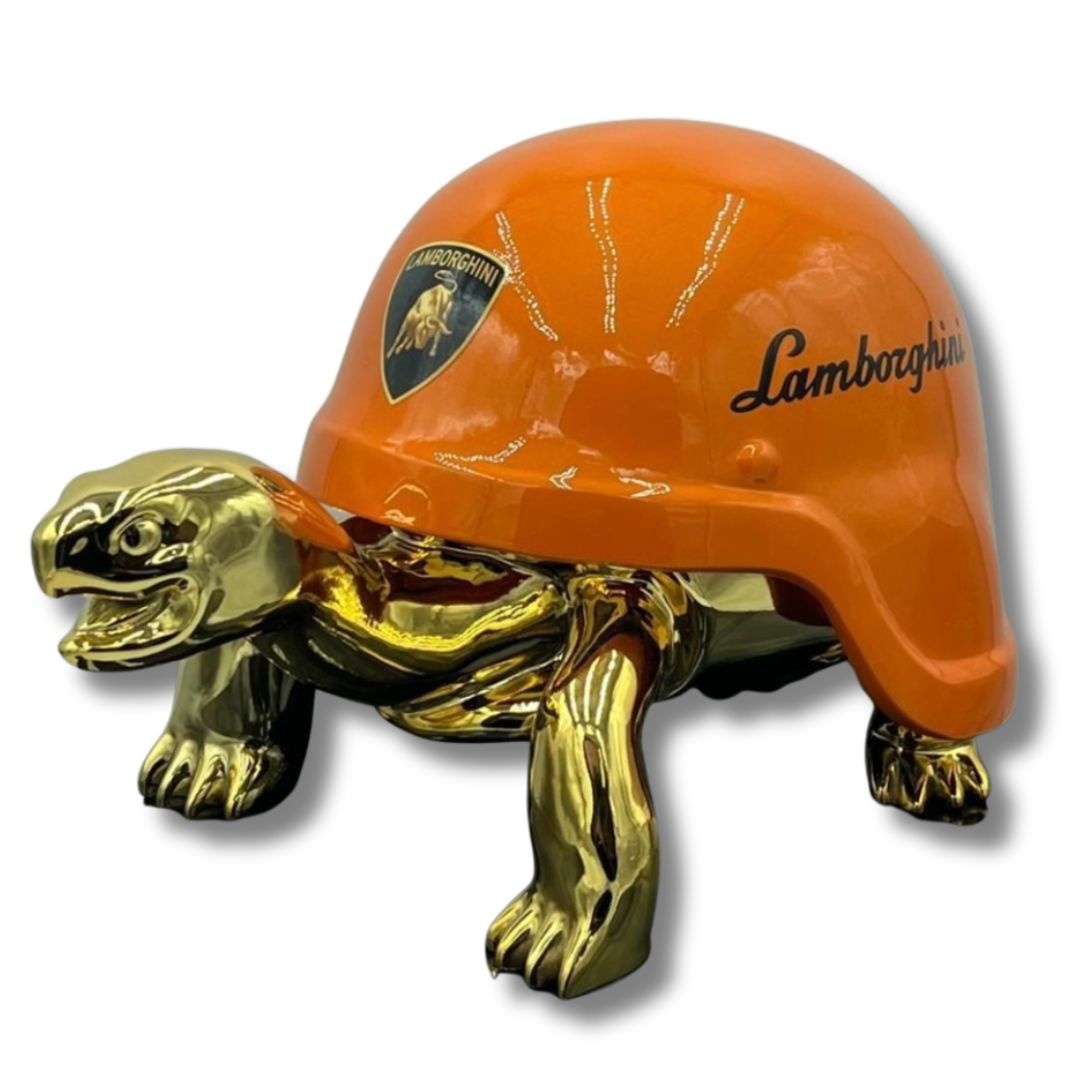 Tortue en résine Lambo Gold 40cm-1