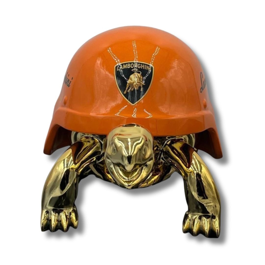 Tortue en résine Lambo Gold 40cm-2