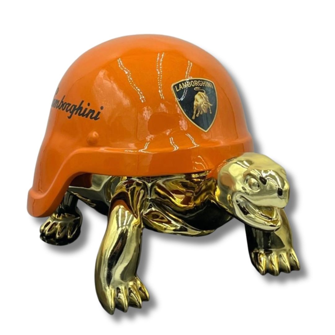 Tortue en résine Lambo Gold 40cm-3