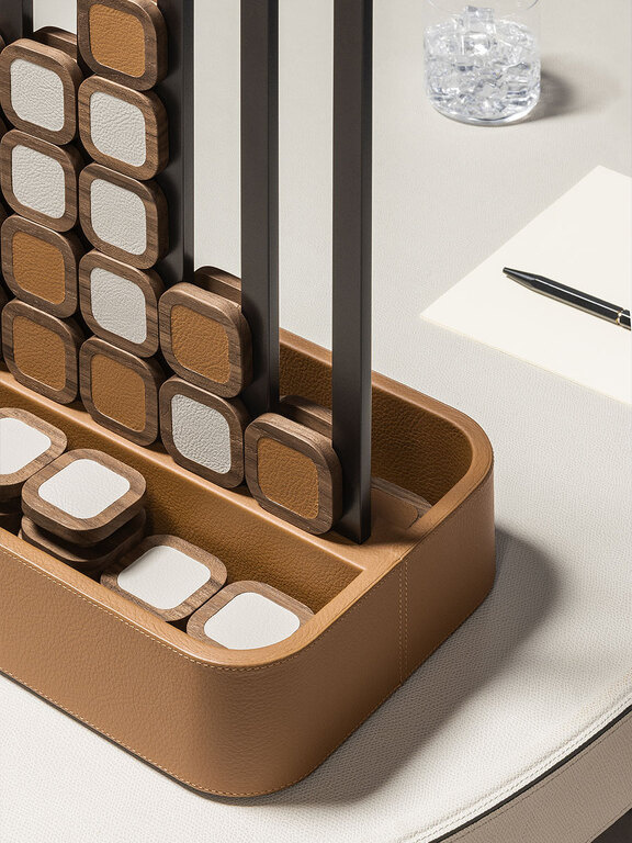 Poltrona Frau - Connect 4 en Cuir Quartz Fumé-3