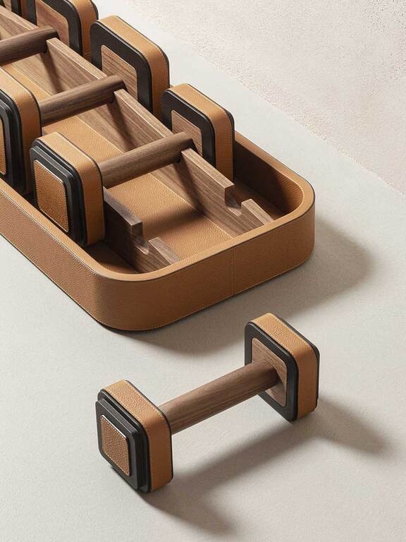 Poltrona Frau - Set de 6 Haltères en Cuir India-3