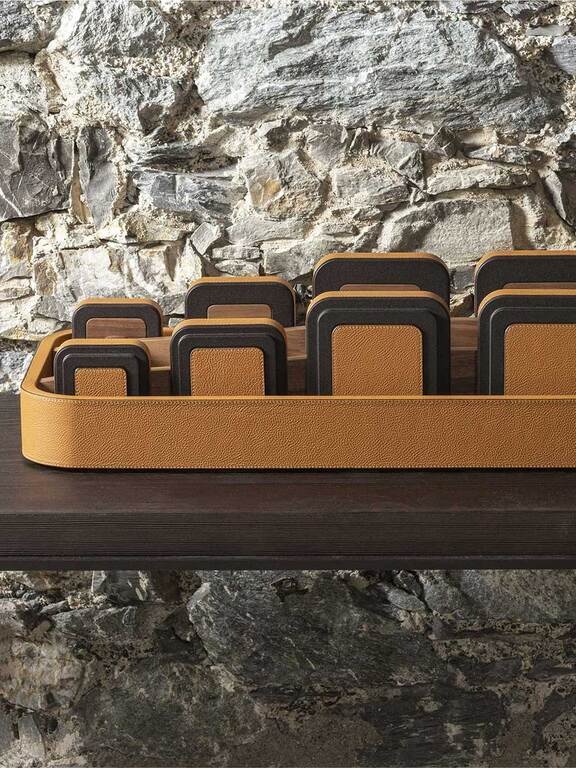 Poltrona Frau - Set de 6 Haltères en Cuir India-4