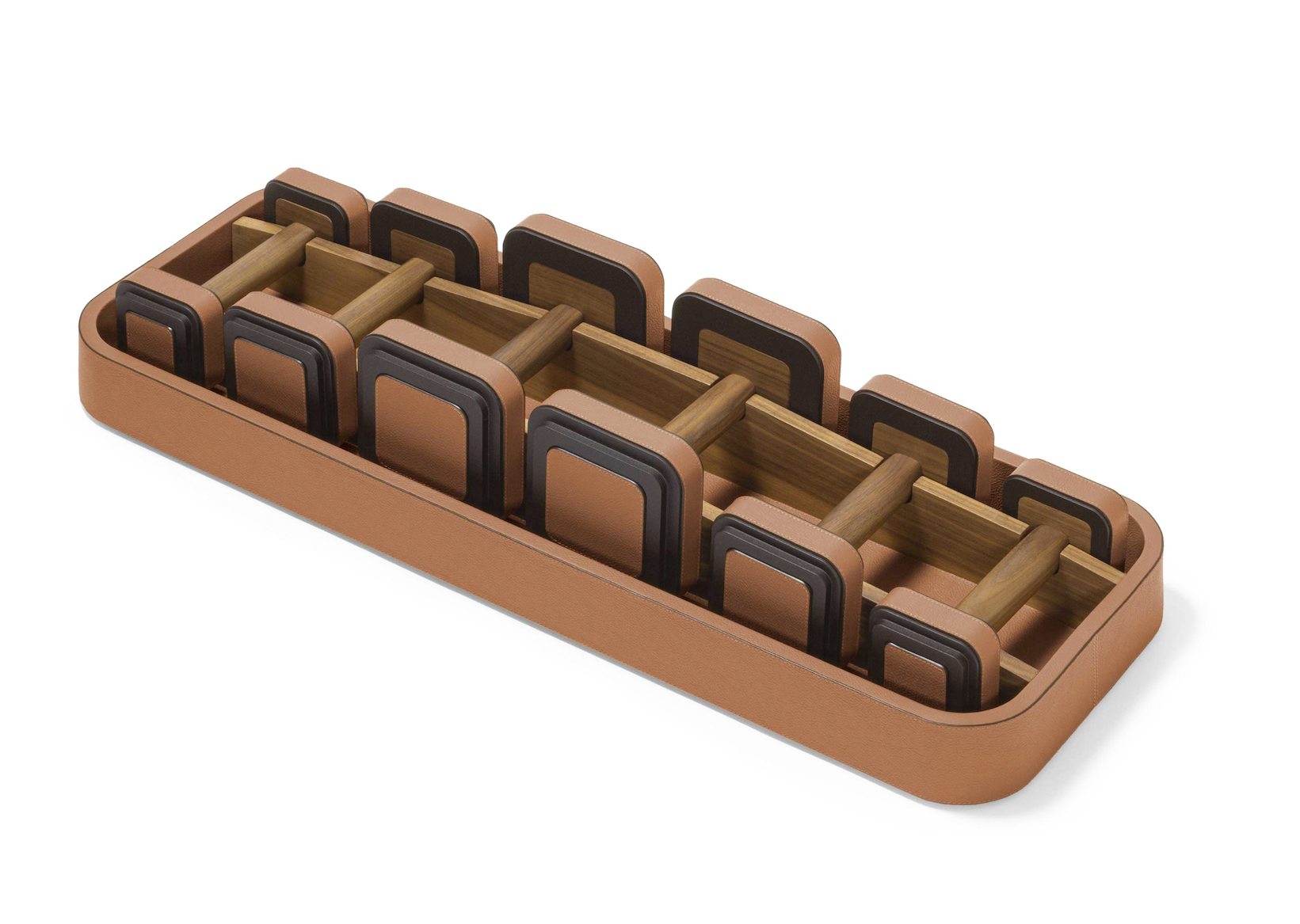 Poltrona Frau - Set de 6 Haltères en Cuir India-2