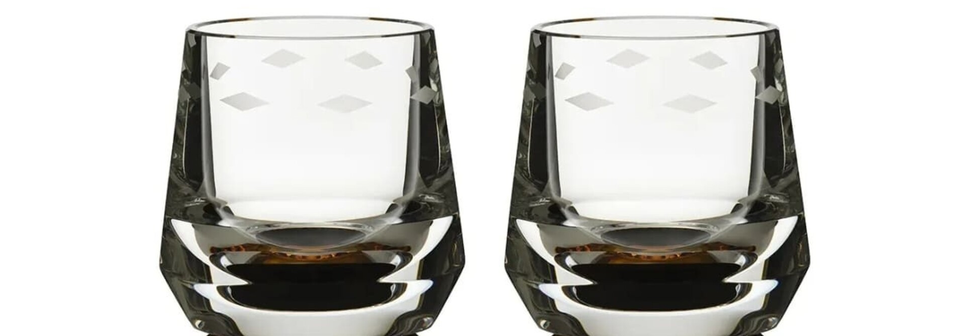 Whimsy - Set de 2 Verres à Whiskey Amber/Black/Clear