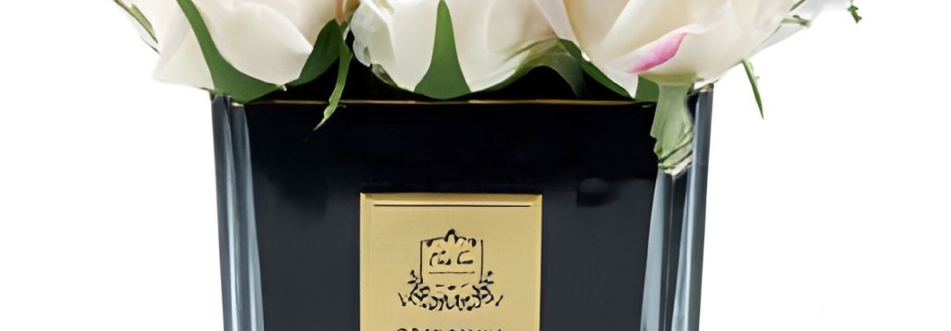 9 Roses Blush Bouquet Square Black Vase