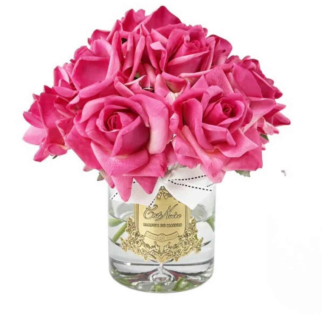 Grand Bouquet Magenta Vase Clair-1
