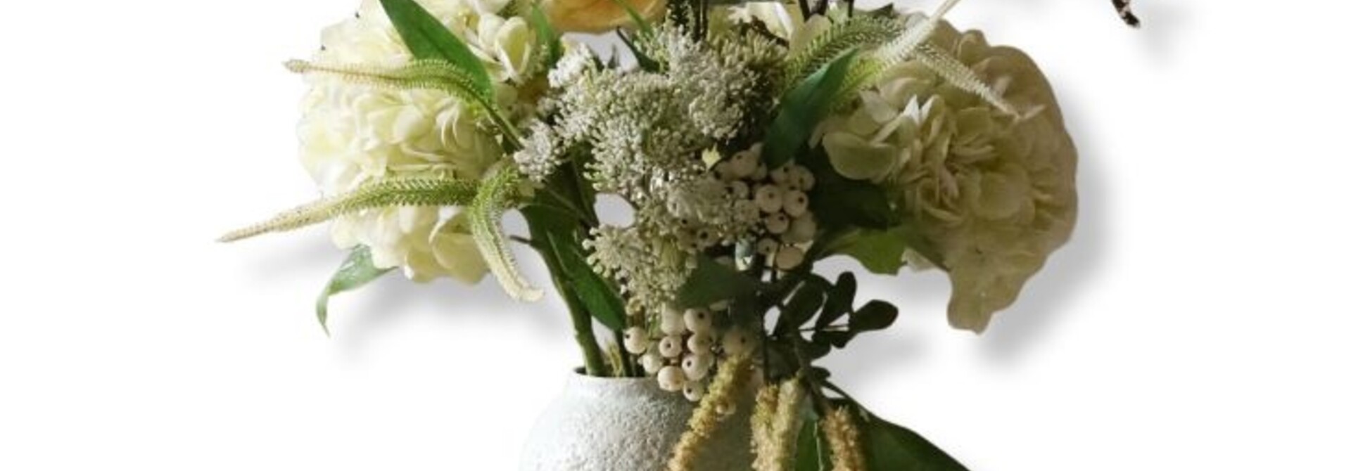 Bouquet de Fleurs Artificielles Premium Ivory Cascade