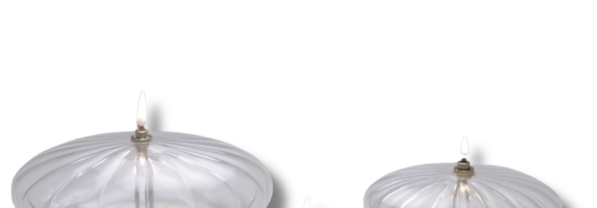 Lampe à Huile Ellipse Striée M Ø14cm