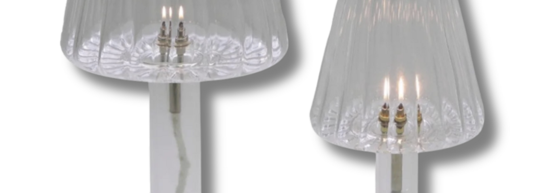 Lampe à Huile Dining Striée S H.18cm