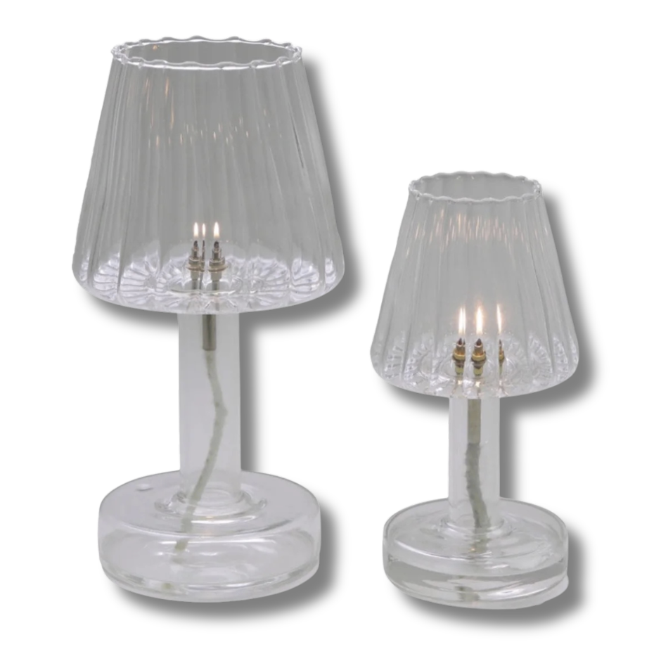 Lampe à Huile Dining Striée S H.18cm-1