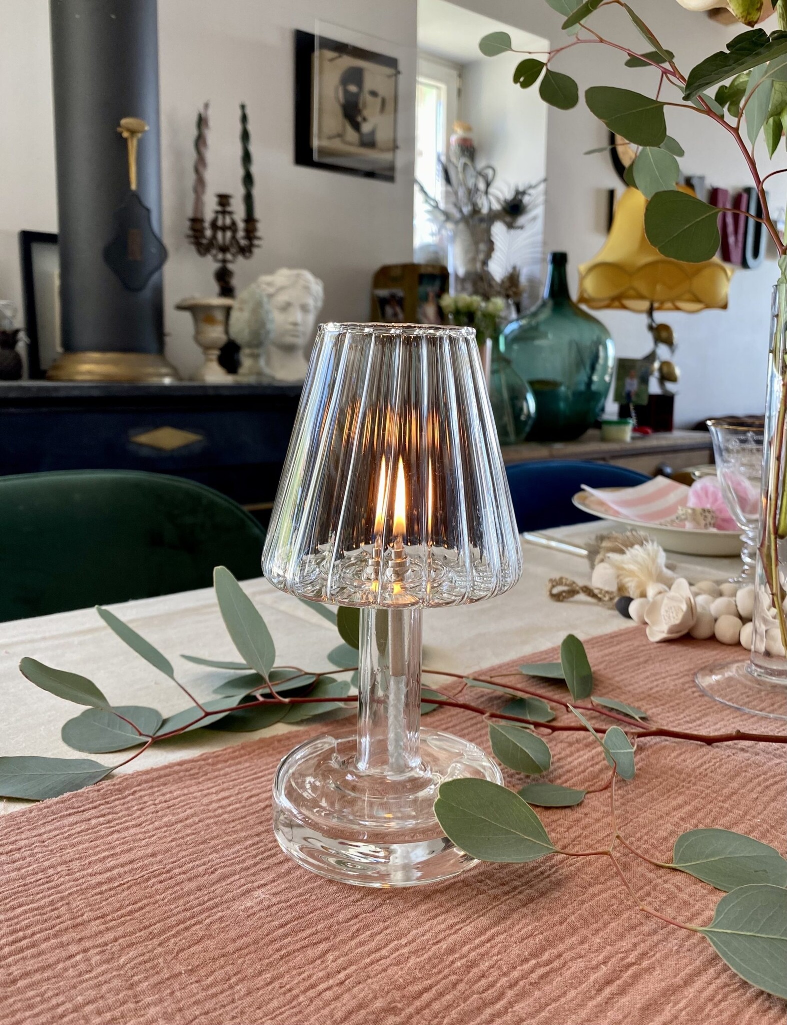 Lampe à Huile Dining Striée S H.18cm-2