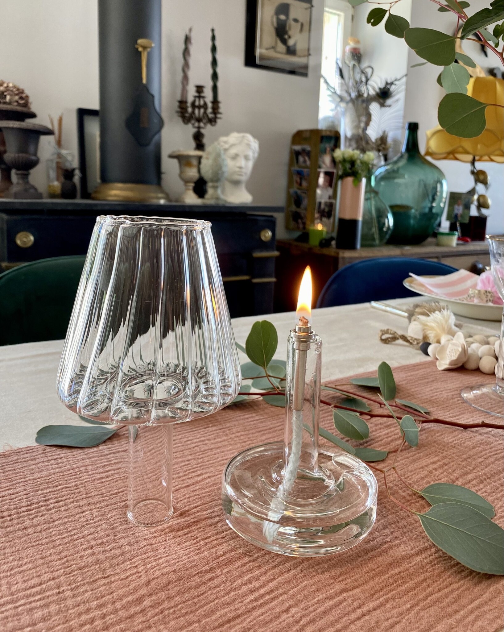 Lampe à Huile Dining Striée S H.18cm-3